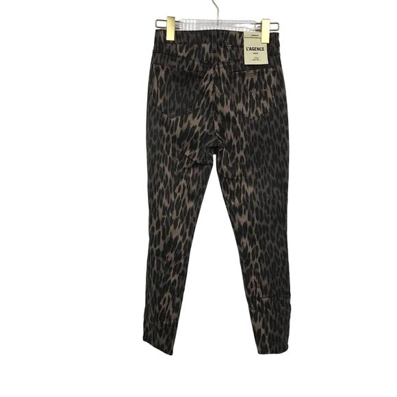Lagence Margot High Rise Ankle Skinny Leopard Print Jeans 26 Ankle Crop NWT - Picture 8 of 10